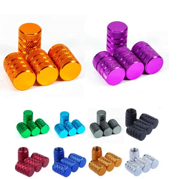 Lot De 5 Bouchons De Valve En Aluminium Noir Pour Vélo - Compatibles Presta Et Valve Française - Anti-perte